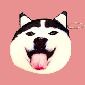 HUSKY DOG COIN PURSE